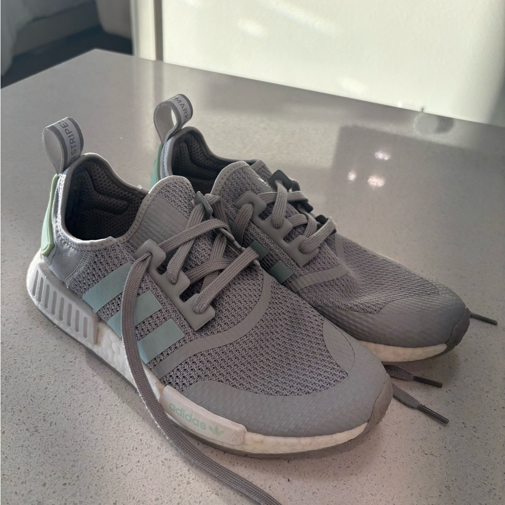 Adidas NMD_R1 Grey Blush Green Shoes